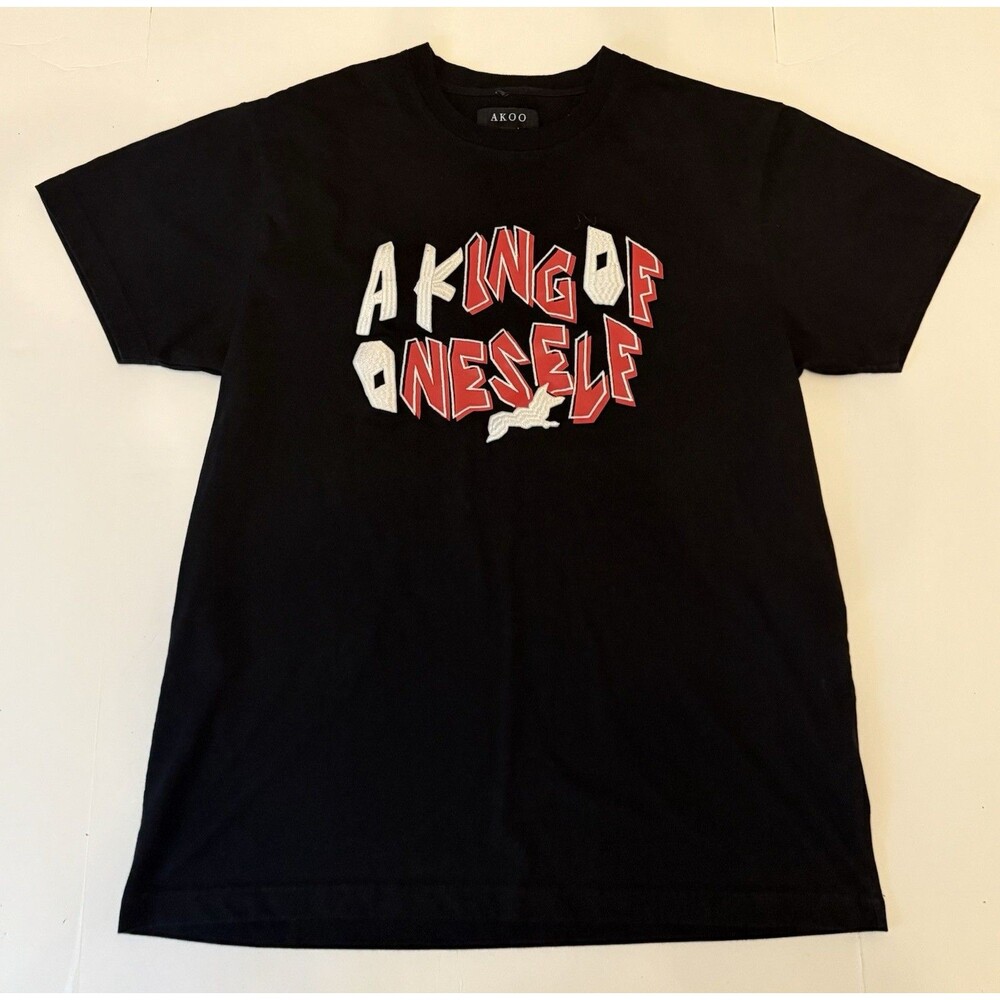 AKOO A King of Oneself Men’s Black Graphic T Shirt Size XXL